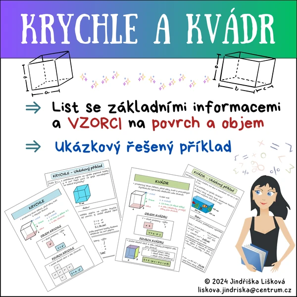 KRYCHLE a KVÁDR - vzorce a řešené příklady