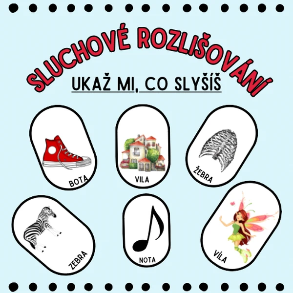 Sluchové rozlišování-ukaž mi, co slyšíš