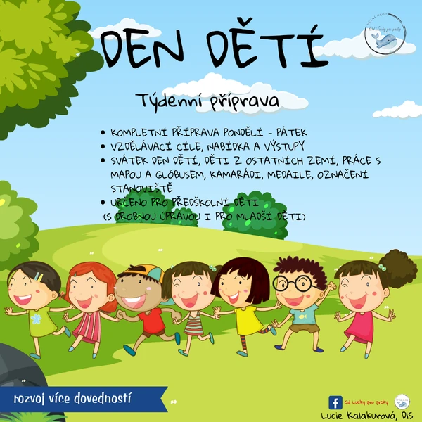 DEN DĚTÍ - TÝDENNÍ PŘÍPRAVA ROZEPSANÁ PO-PÁ
