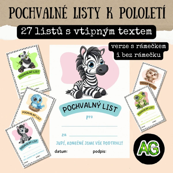 POCHVALNÉ LISTY , 27 POCHVAL SE ZVÍŘÁTKY 