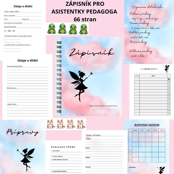 Zápisník pro asistentky pedagoga (MŠ i ZŠ) 2024/2025 