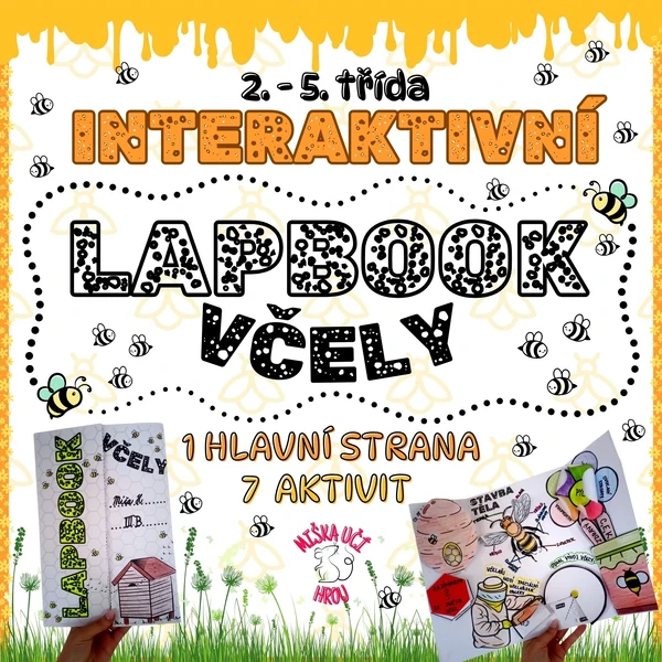 INTERAKTIVNÍ LAPBOOK - VČELY - 2. -5. ročník - 7 interaktivních aktivit