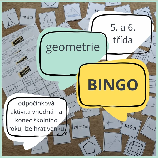 Geometrické bingo pro 5. a 6. třídu