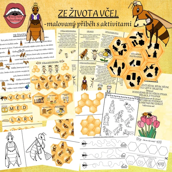 ZE ŽIVOTA VČEL: malovaný příběh s aktivitami