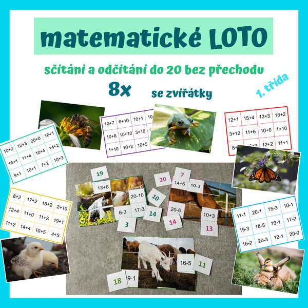 Matematické LOTO do 20