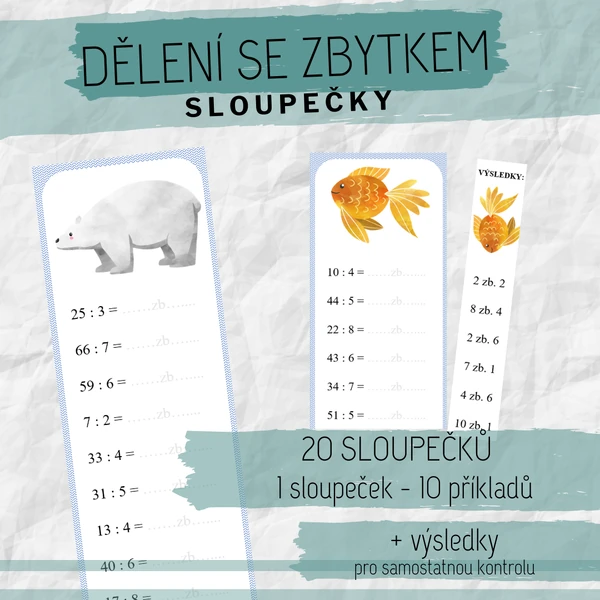 DĚLENÍ SE ZBYTKEM - sloupečky