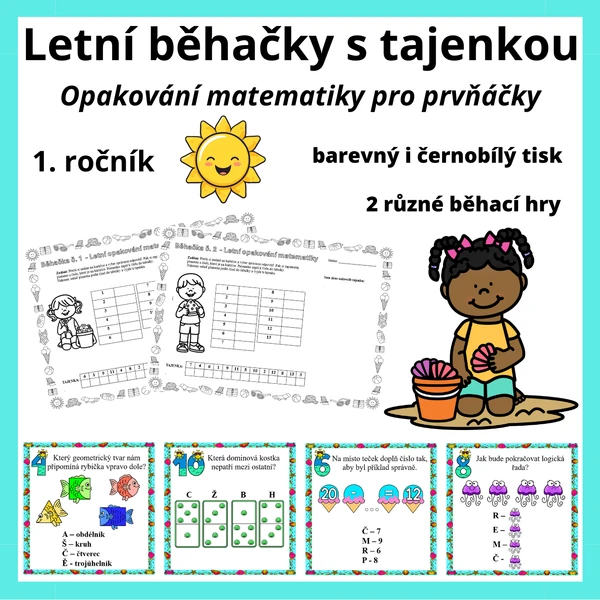 Letní běhačky - opakování matematiky pro prvňáčky