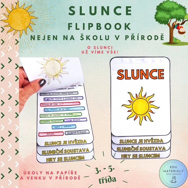 Slunce - flipbook nejen na školu v přírodě