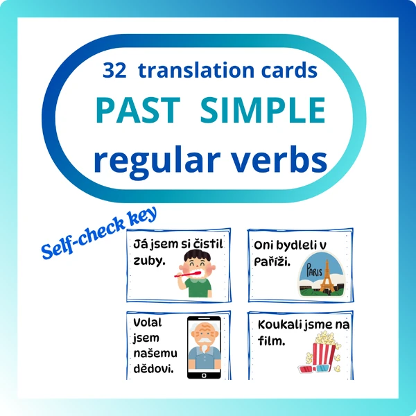 Translation cards & regular verbs (past simple)