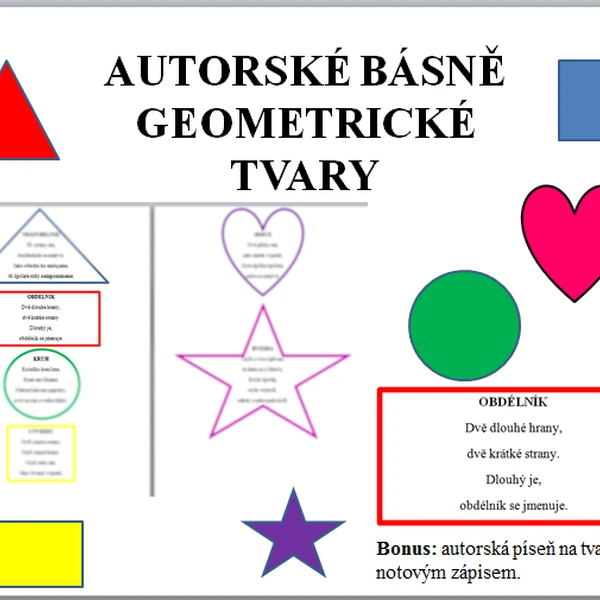 Geometrické tvary - autorské básně a píseň