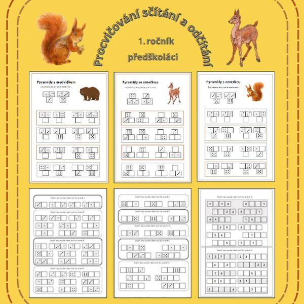 PŘEDMATEMATIKA (PYRAMIDY A POSLOUPNOSTI SE ZVÍŘÁTKY)