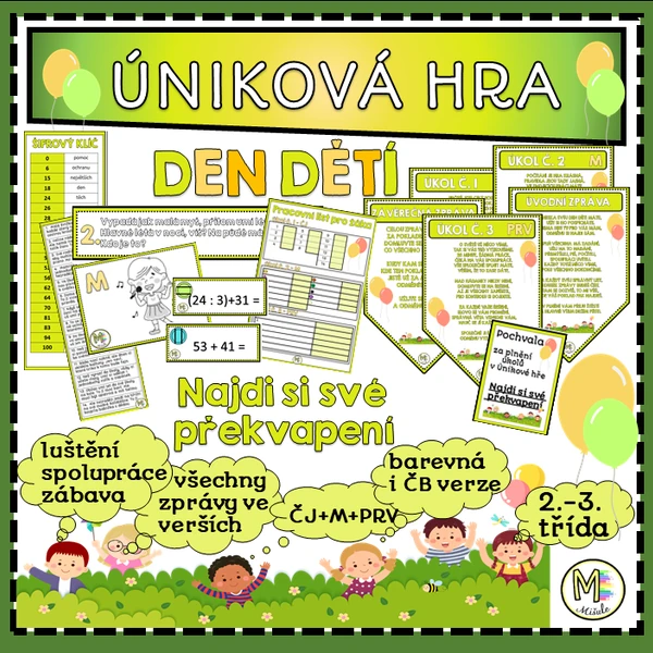 ÚNIKOVÁ HRA-DEN DĚTÍ- 2.-3. TŘÍDA- NAJDI SI SVÉ PŘEKVAPENÍ
