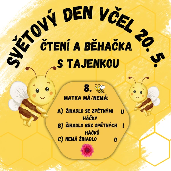 Světový den včel - čtení a běhačka s tajenkou