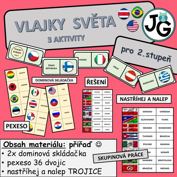 Vlajky světa pro 2.stupeň
