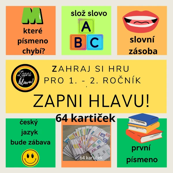 Hra Zapni hlavu - Český jazyk  1.ročník