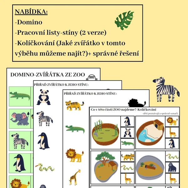 Zvířátka ze ZOO-aktivtiy