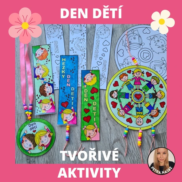 Den dětí - medaile, záložky a mandaly