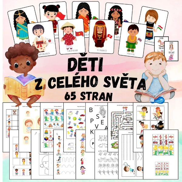 Děti z celého světa, den dětí - soubor aktivit