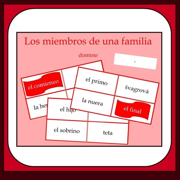 Rodinní příslušníci - Los miembros de una familia - domino