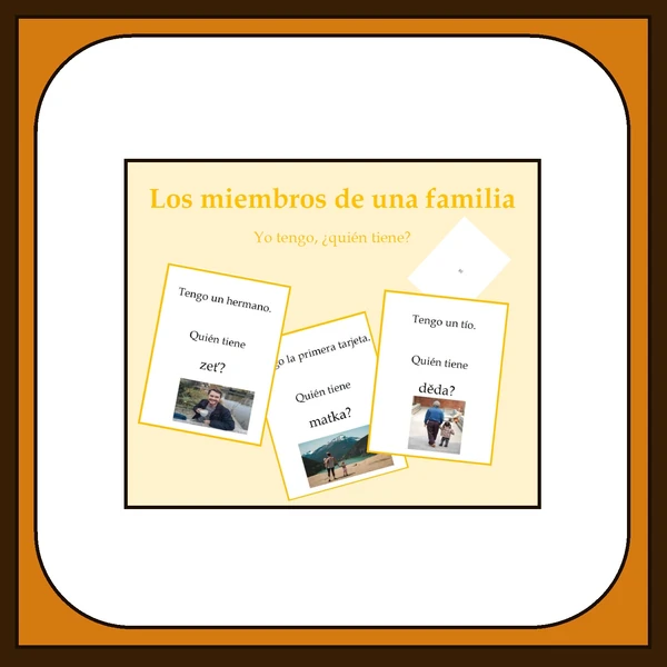 Rodinní příslušníci - Los miembros de una familia