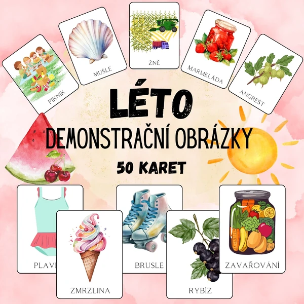 LÉTO, PRÁZDNINY - demonstrační obrázky