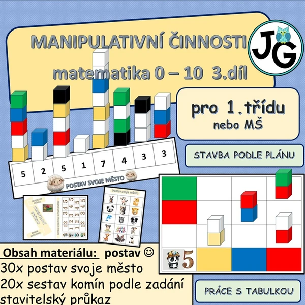 Manipulativní činnosti matematika 1.třída 3.díl