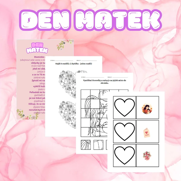 Soubor aktivit: Den matek (básnička, pracovní listy, prosvětlovačky)