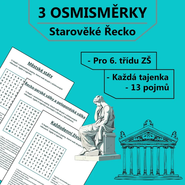 3 Osmisměrky - Starověké Řecko