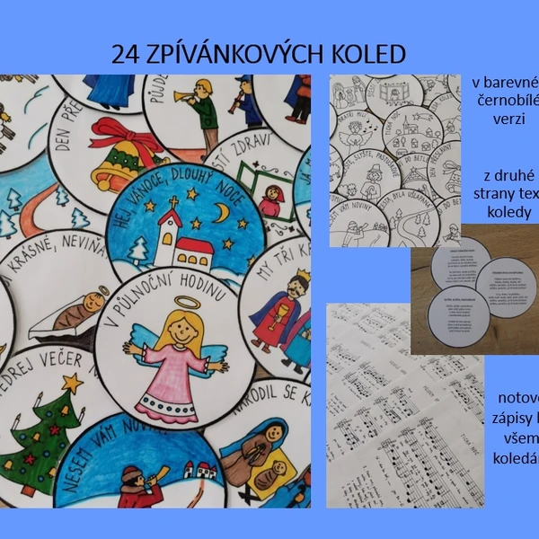 24 ZPÍVÁNKOVÝCH KOLED