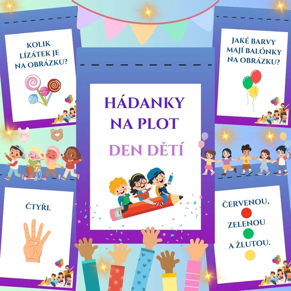 Hádanky na plot - Den dětí