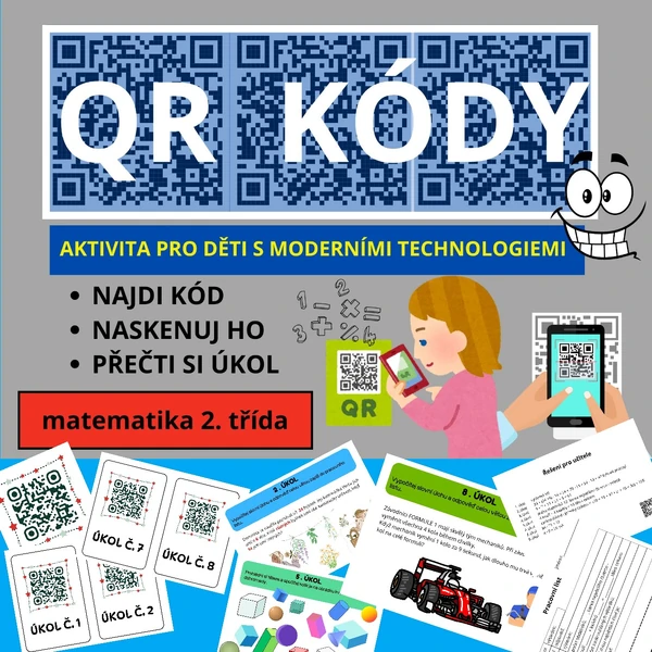 QR kódy v hodině matematiky pro 2. třídu - opakování na závěr šk. roku