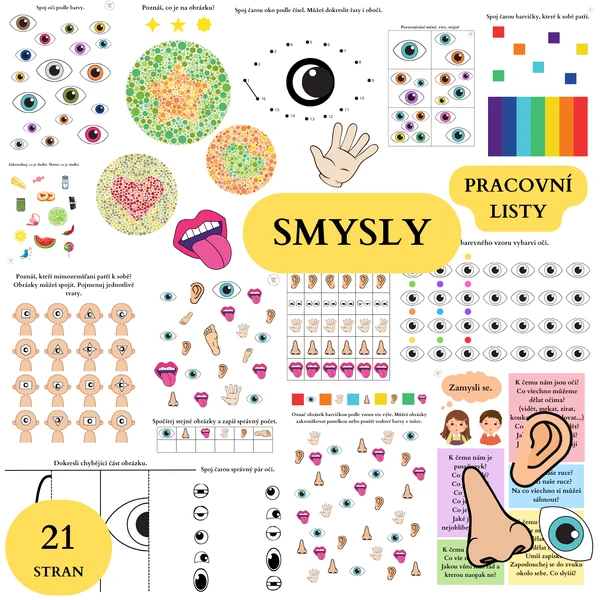 Smysly pracovní listy