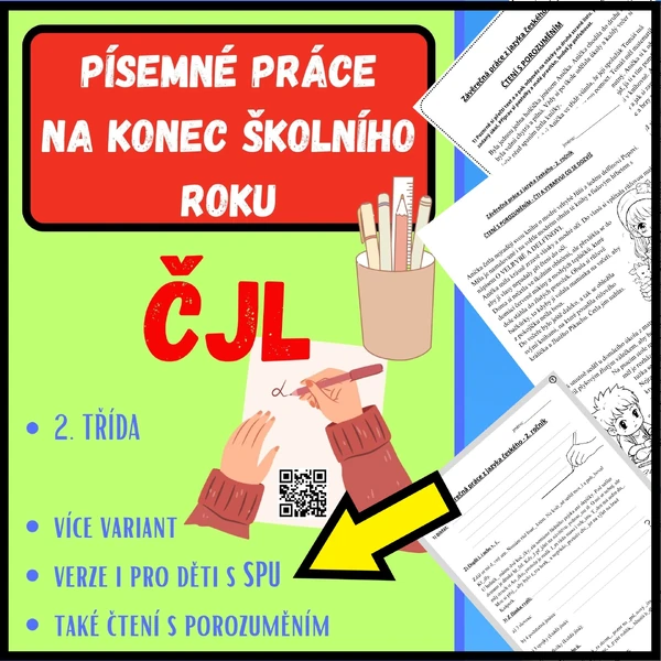 PÍSEMNÉ PRÁCE NA KONEC ŠKOLNÍHO ROKU - VARIANTY PRO DĚTI S SPU