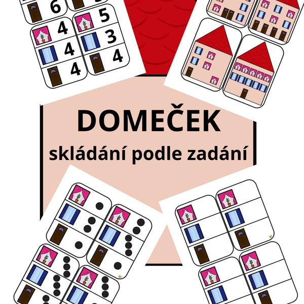 MŮJ DOMOV - počítání a skládání podle zadání