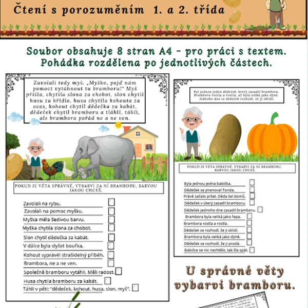 Čtení s porozuměním ,,Popletená pohádka, 