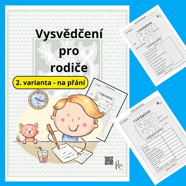 VYSVĚDČENÍ PRO RODIČE - 2. varianta na přání