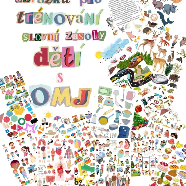 Soubor obrázků pro trénování slovní zásoby pro děti s OMJ