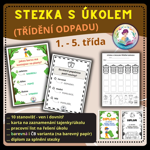 Stezka s úkolem - Třídění odpadu