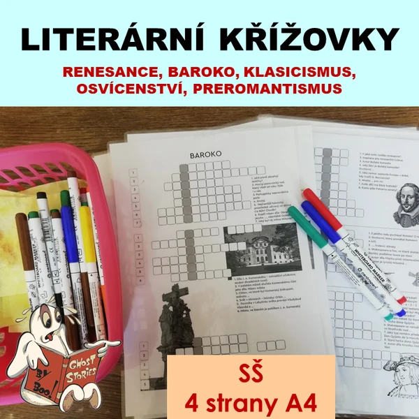 Literární křížovky pro SŠ