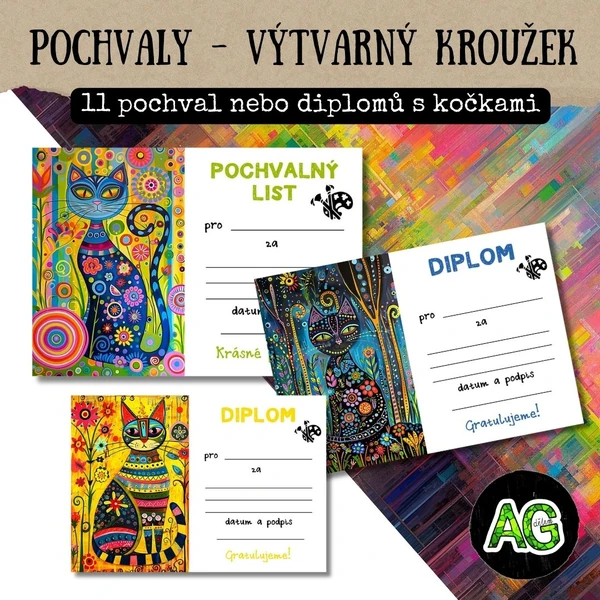 DIPLOMY A POCHVALY - VÝTVARNÝ KROUŽEK, VÝTVARNÁ SOUTĚŽ