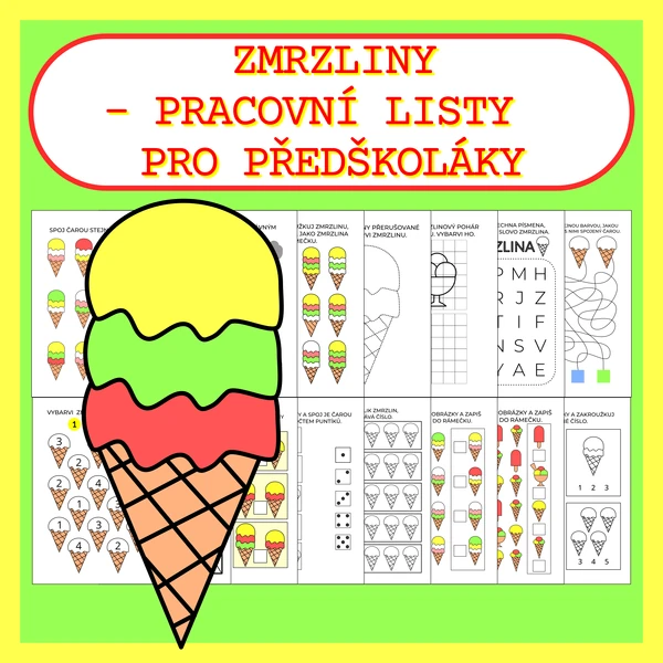 ZMRZLINY - PRACOVNÍ LISTY PRO PŘEDŠKOLÁKY