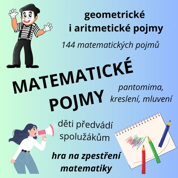 Matematické pojmy - karty na zopakování i do hry aktivity