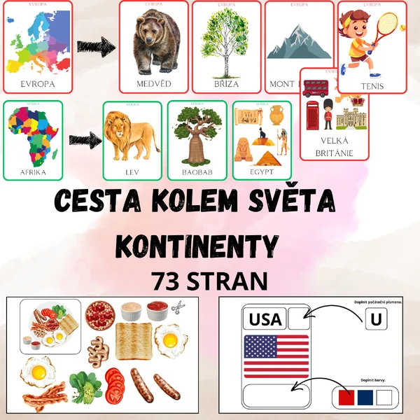 Cesta kolem světa - kontinenty