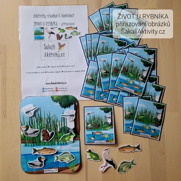  ŽIVOT U RYBNÍKA - přiřazování obrázků 