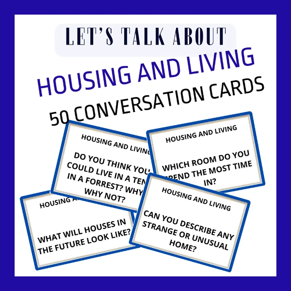 HOUSING AND LIVING CONVERSATION CARDS
