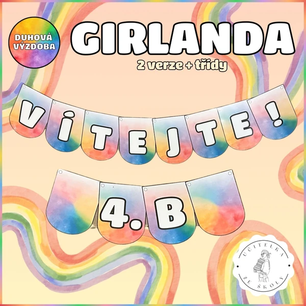 Girlanda - duhová výzdoba
