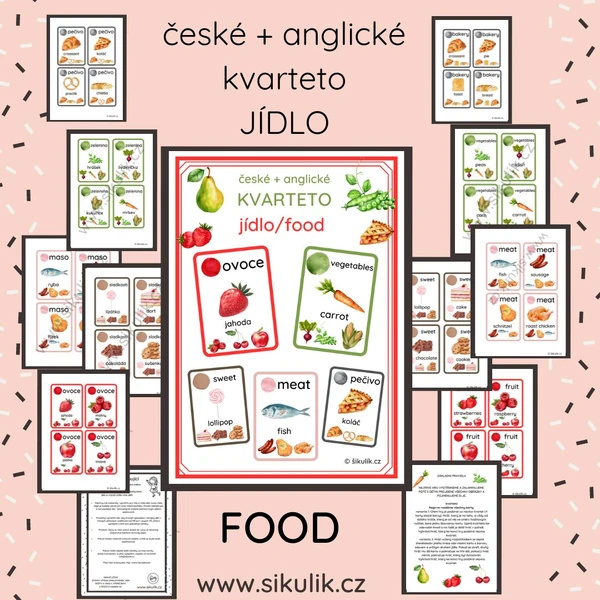 Kvarteto jídlo/ food česká + anglická verze