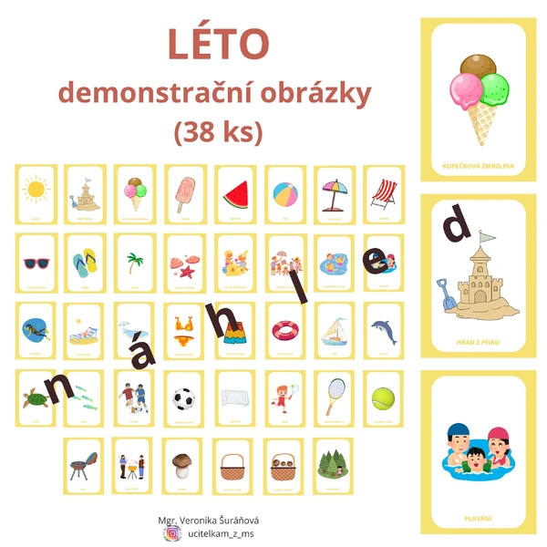 LÉTO - demonstrační obrázky (38 ks)