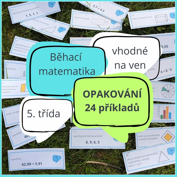 Běhací matematika na ven - opakování 5. třídy