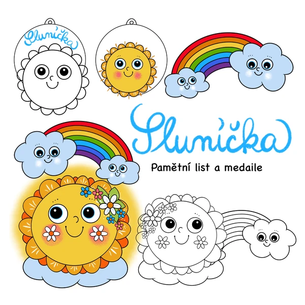 Sluníčka - pamětní list a medaile